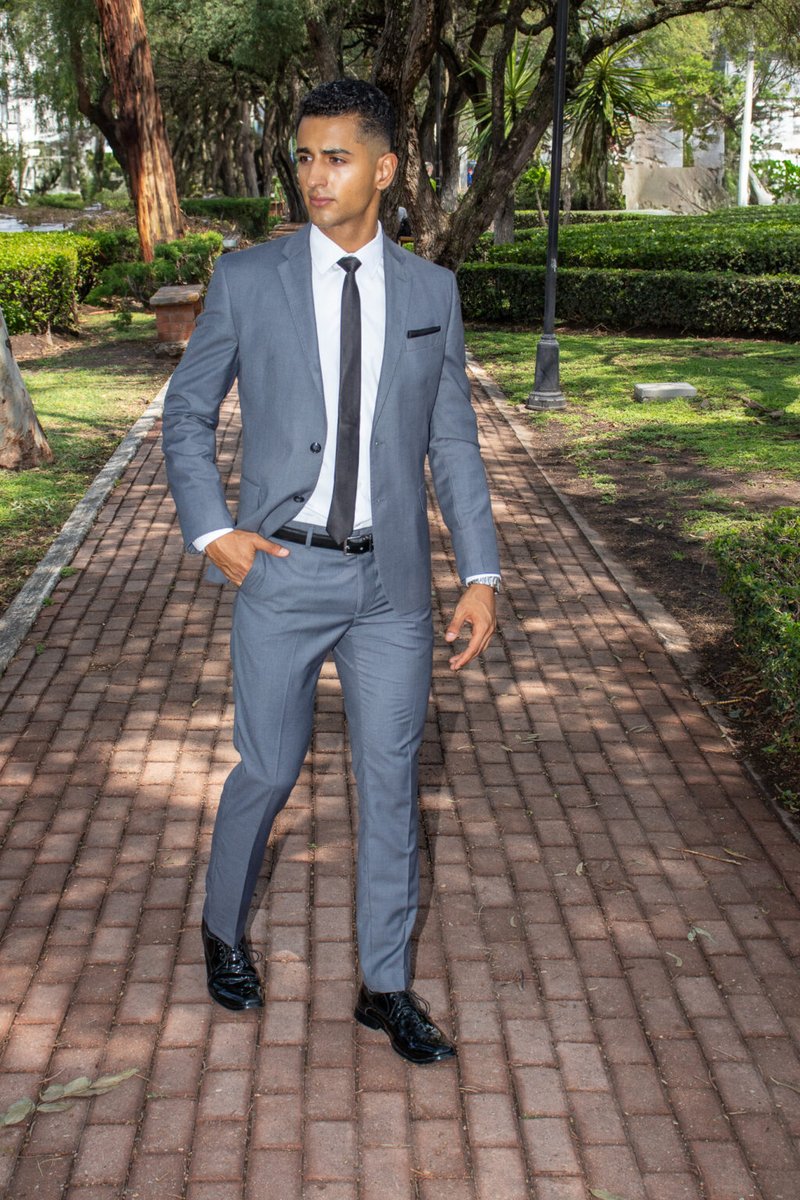Traje Gris Claro Slim Fit